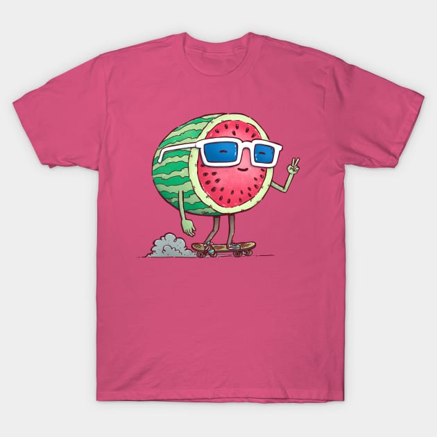 Watermelon Skater T-Shirt by nickv47